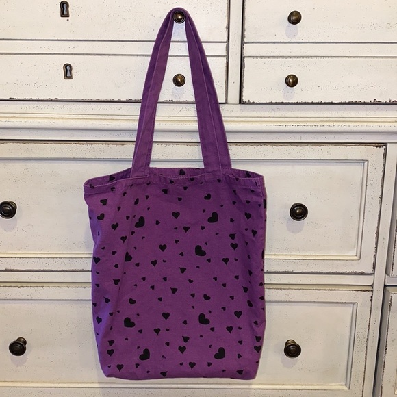 Purple black monkey face 🐵 & hearts shoulder bag​ - Picture 2 of 2
